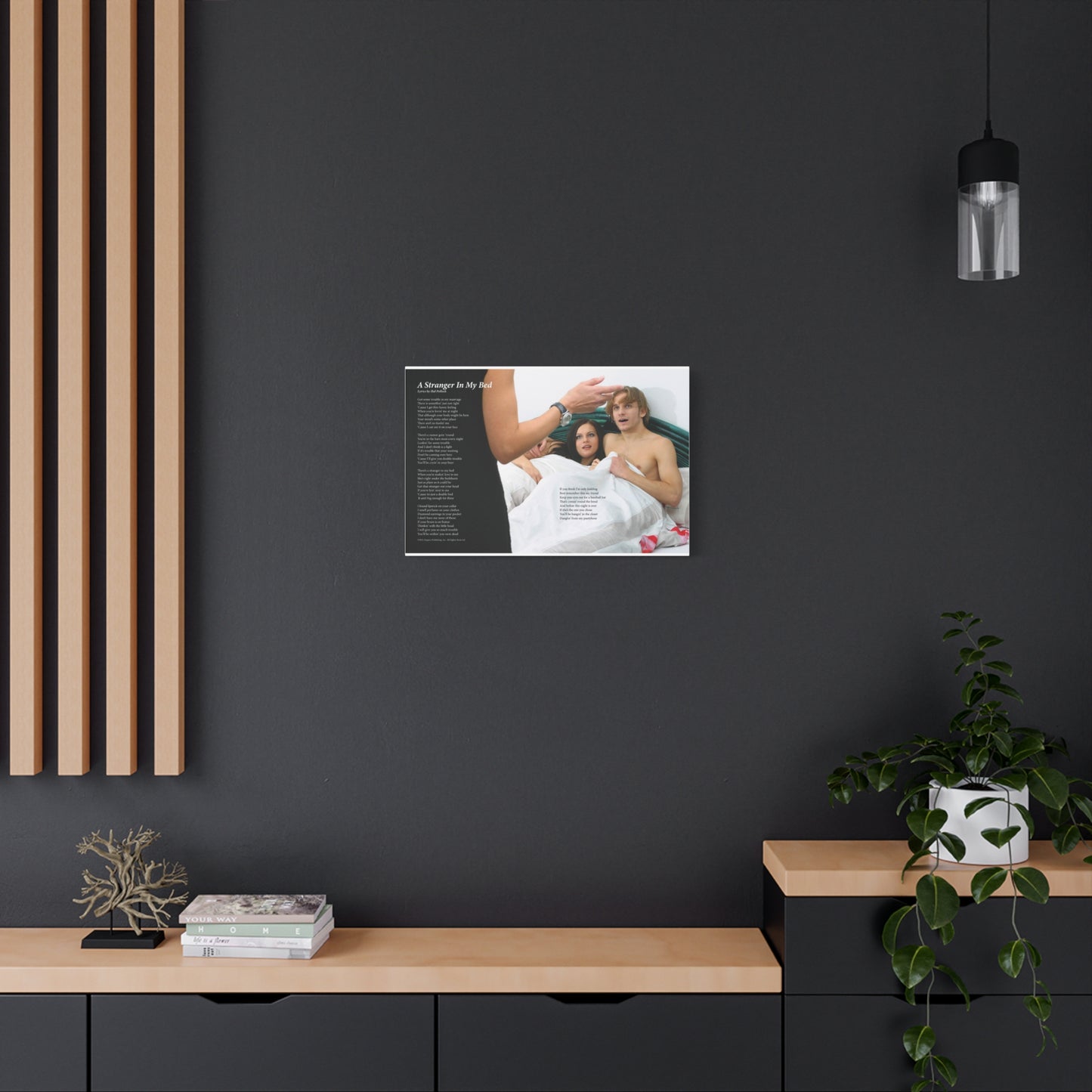 A Stranger In My Bed — Lyric Art Print (Canvas)