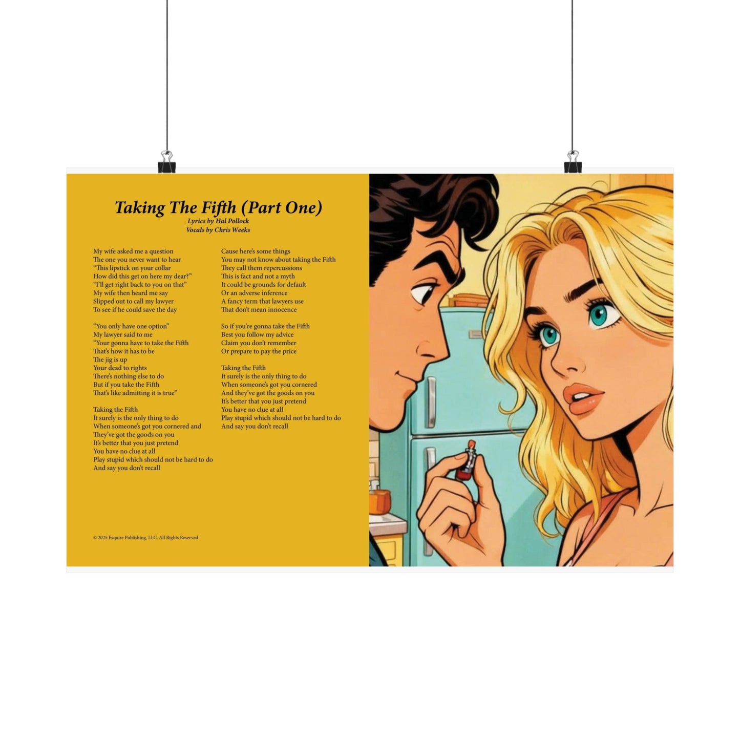 Taking The Fifth — Lyric Art Print (Matte Paper)