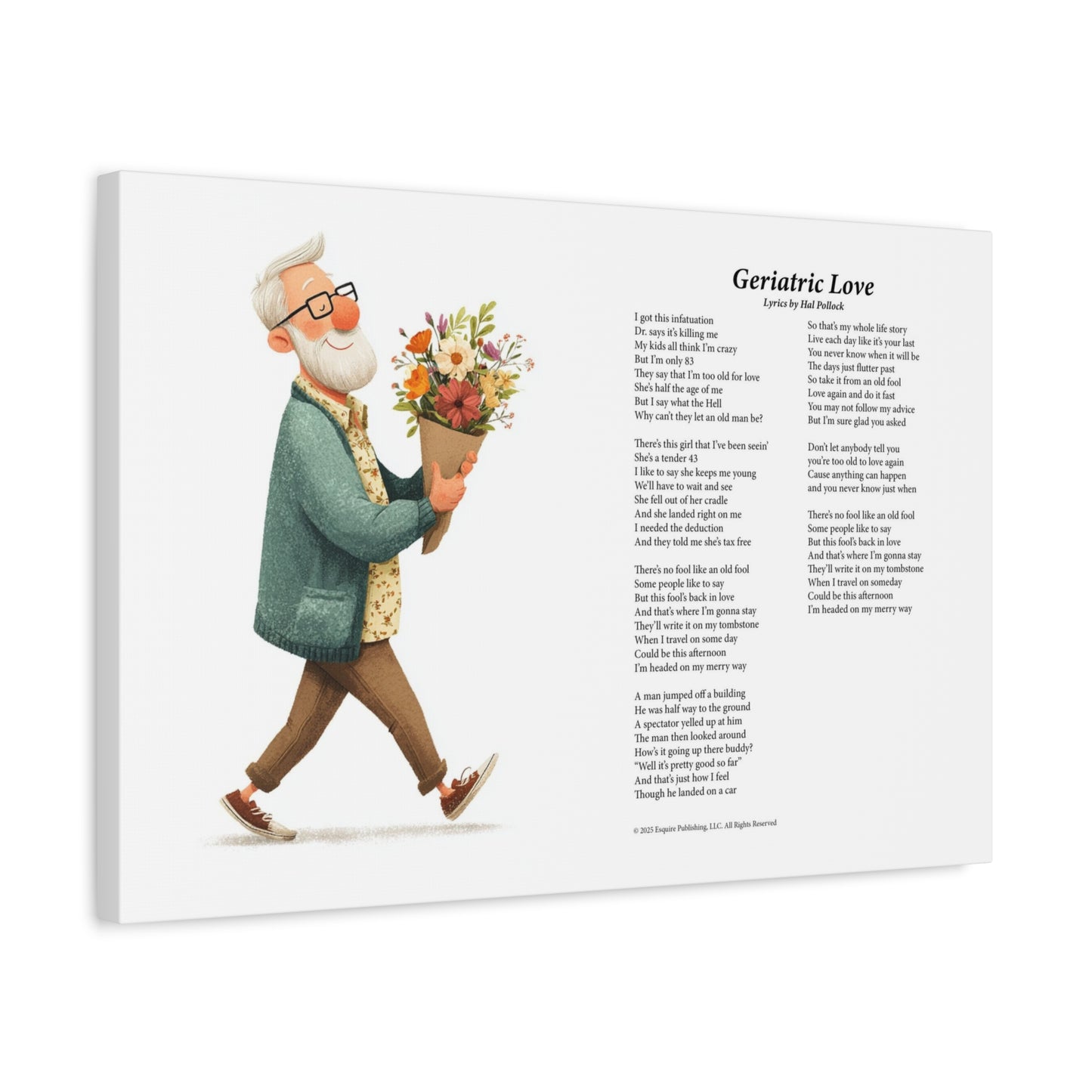 Geriatric Love — Lyric Art Print (Canvas)
