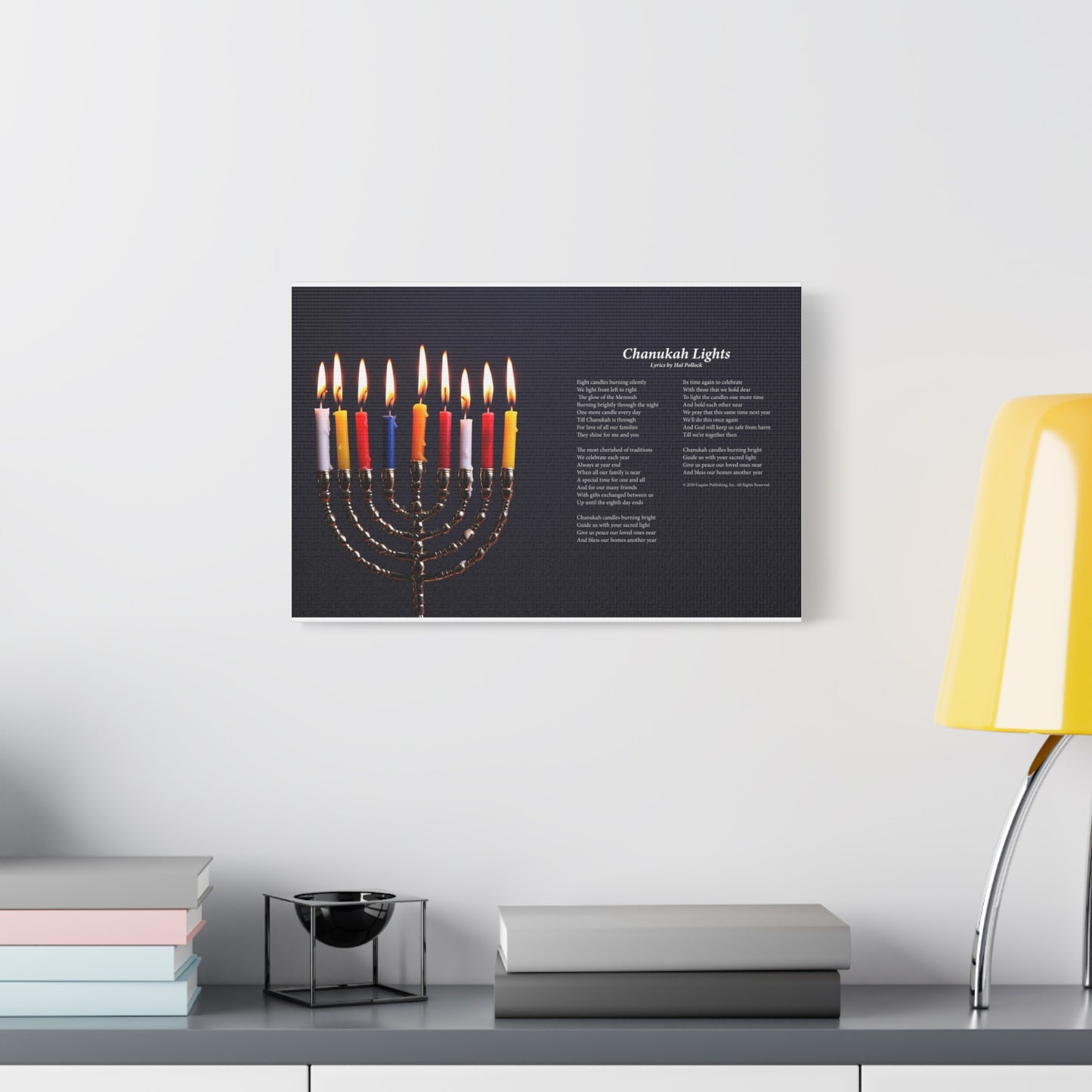 Chanukah Lights — Lyric Art Print (Canvas)