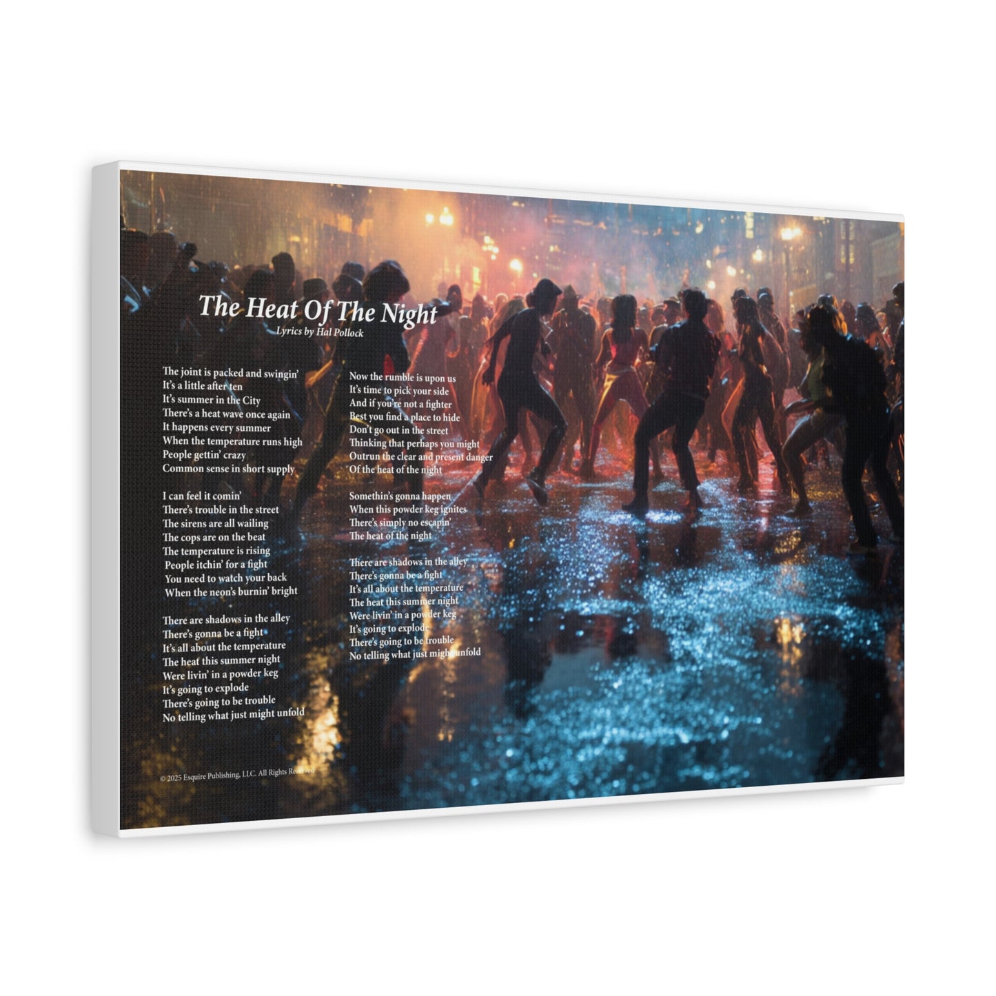 The Heat Of The Night — Lyric Art Print (Canvas)