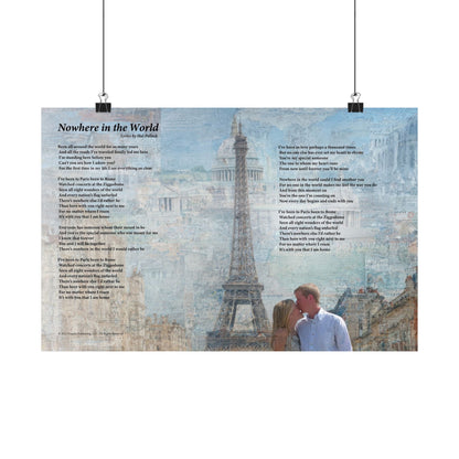 Nowhere In The World — Lyric Art Print (Matte Paper)