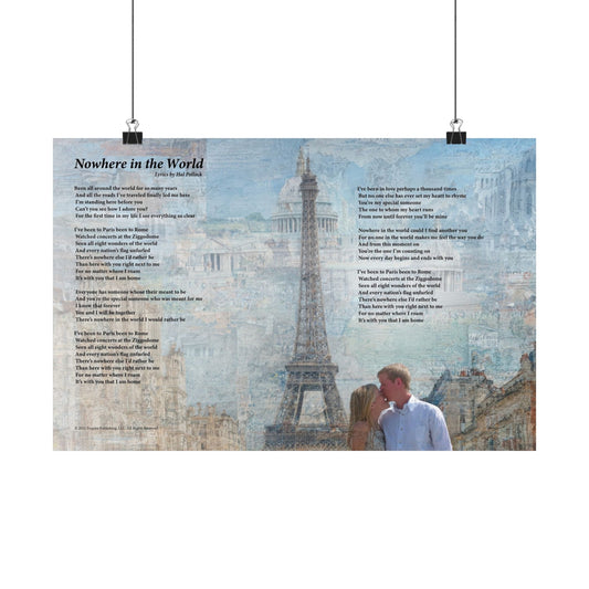 Nowhere In The World — Lyric Art Print (Matte Paper)