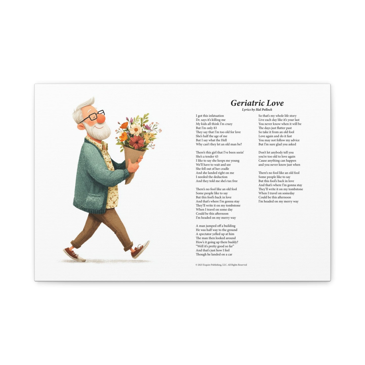 Geriatric Love — Lyric Art Print (Canvas)