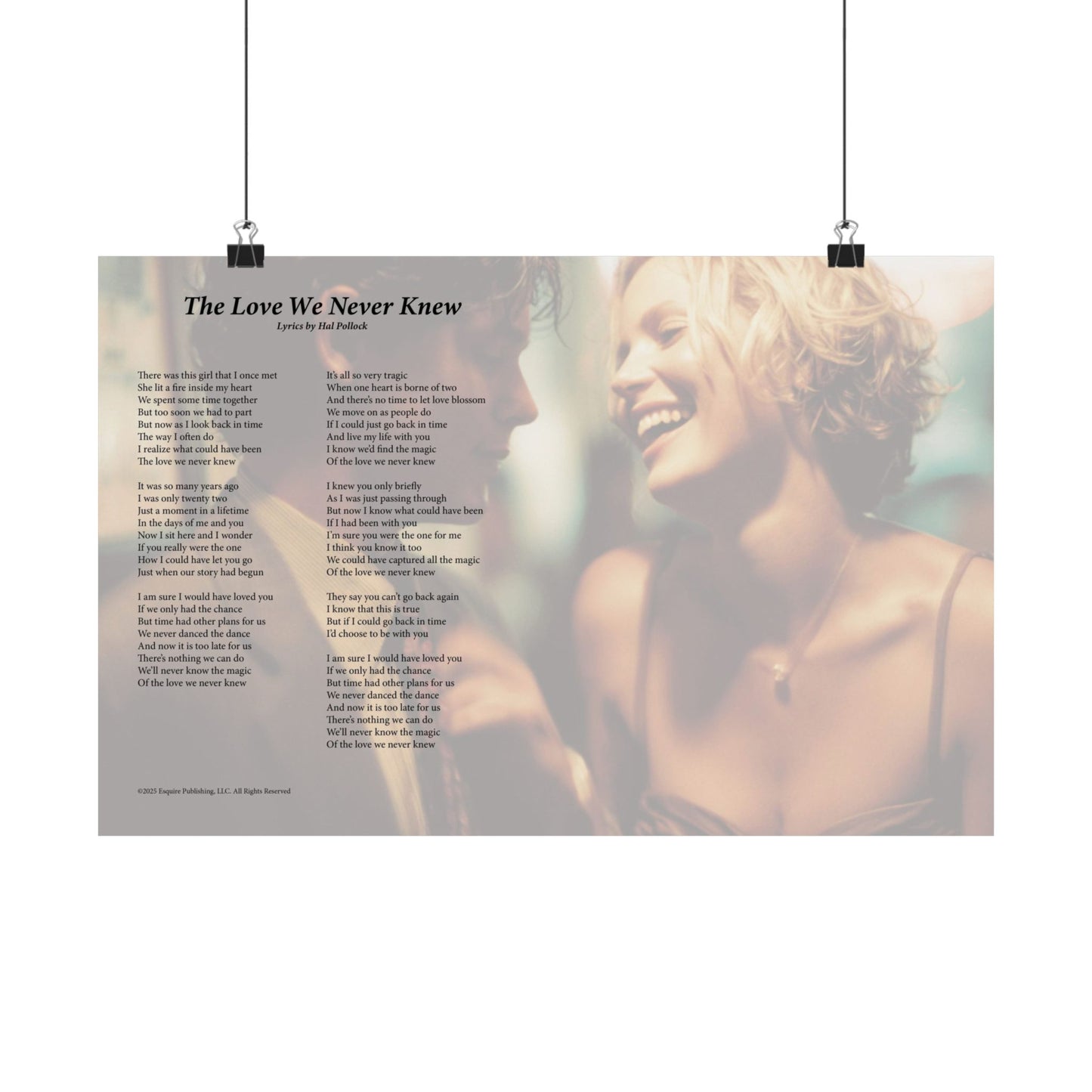 The Love We Never Knew — Lyric Art Print (Matte Paper)