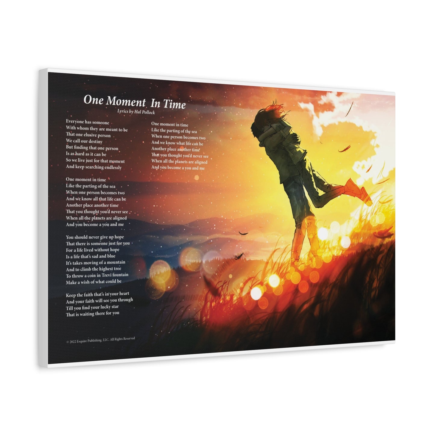 A Moment In Time — Lyric Art Print (Canvas)