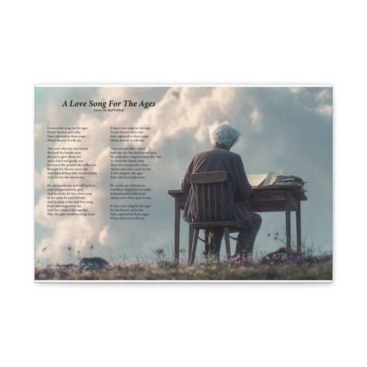 A Love Song For The Ages — Lyric Art Print (Canvas)