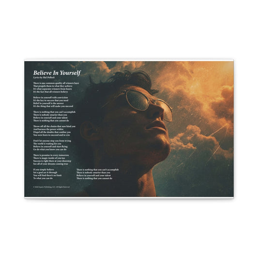 Believe In Yourself — Lyric Art Print (Canvas)