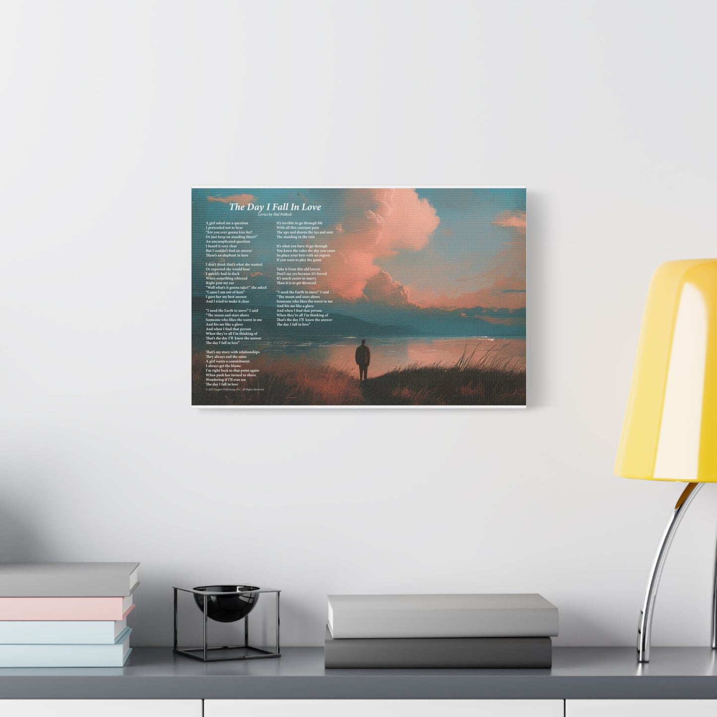 The Day I Fall In Love — Lyric Art Print (Canvas)