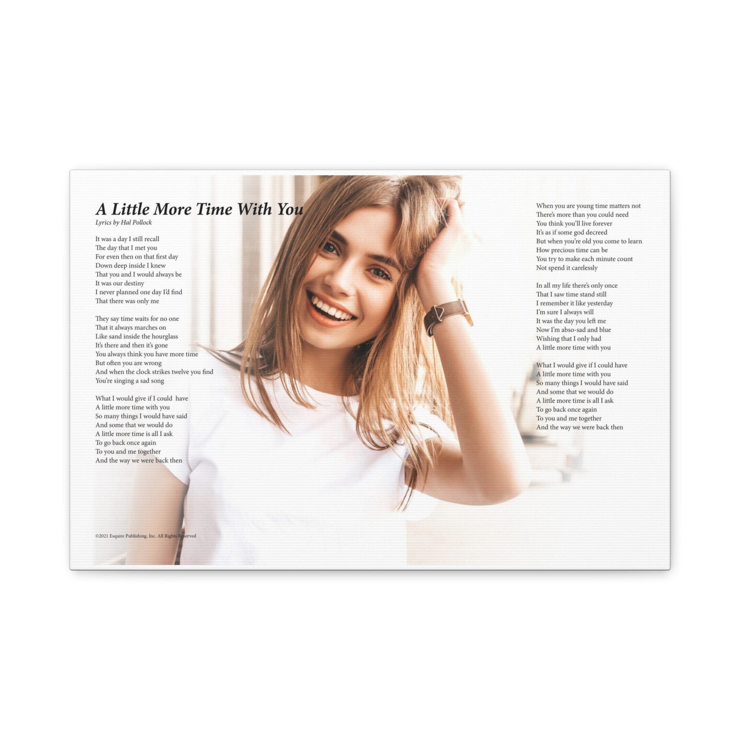 A Little More Time With You — Lyric Art Print (Canvas)