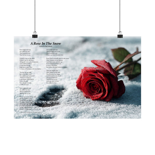 A Rose In The Snow — Lyric Art Print (Matte Paper)