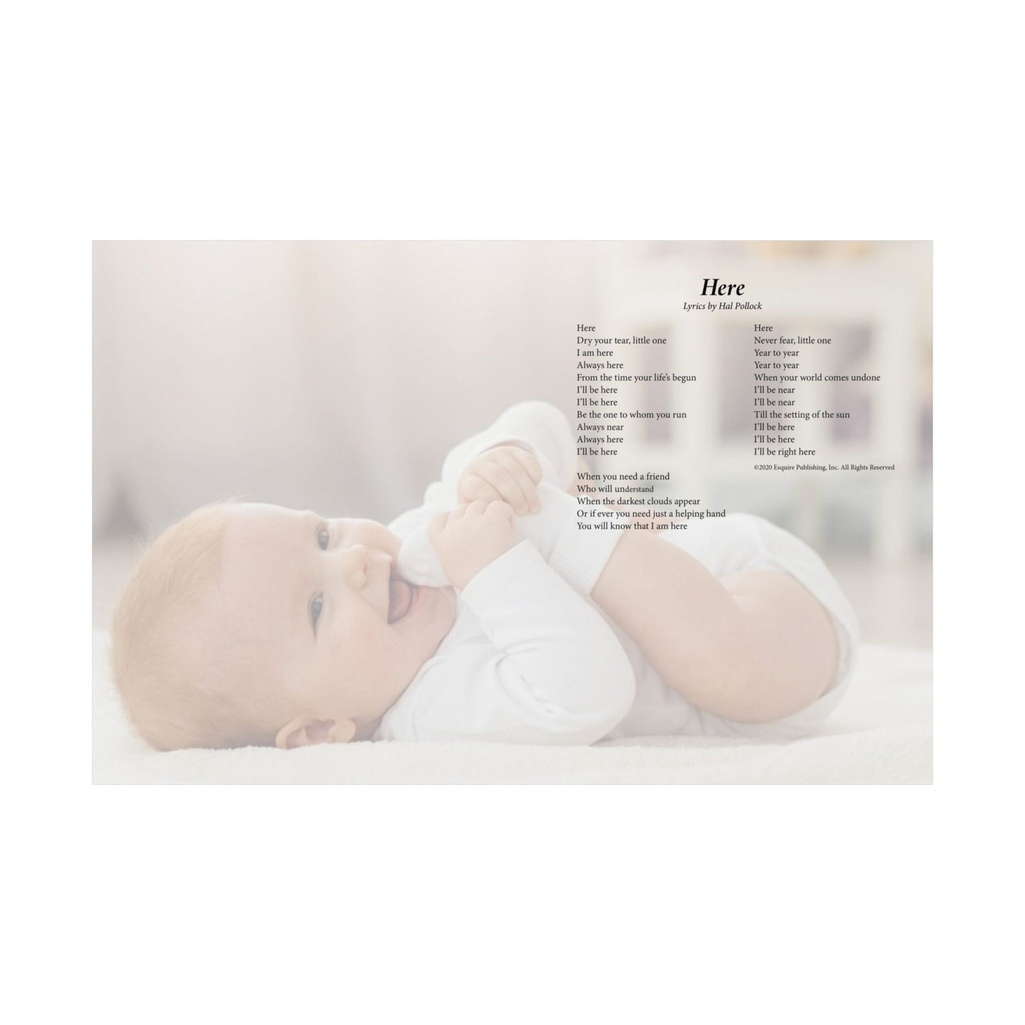Here — Lyric Art Print (Matte Paper)