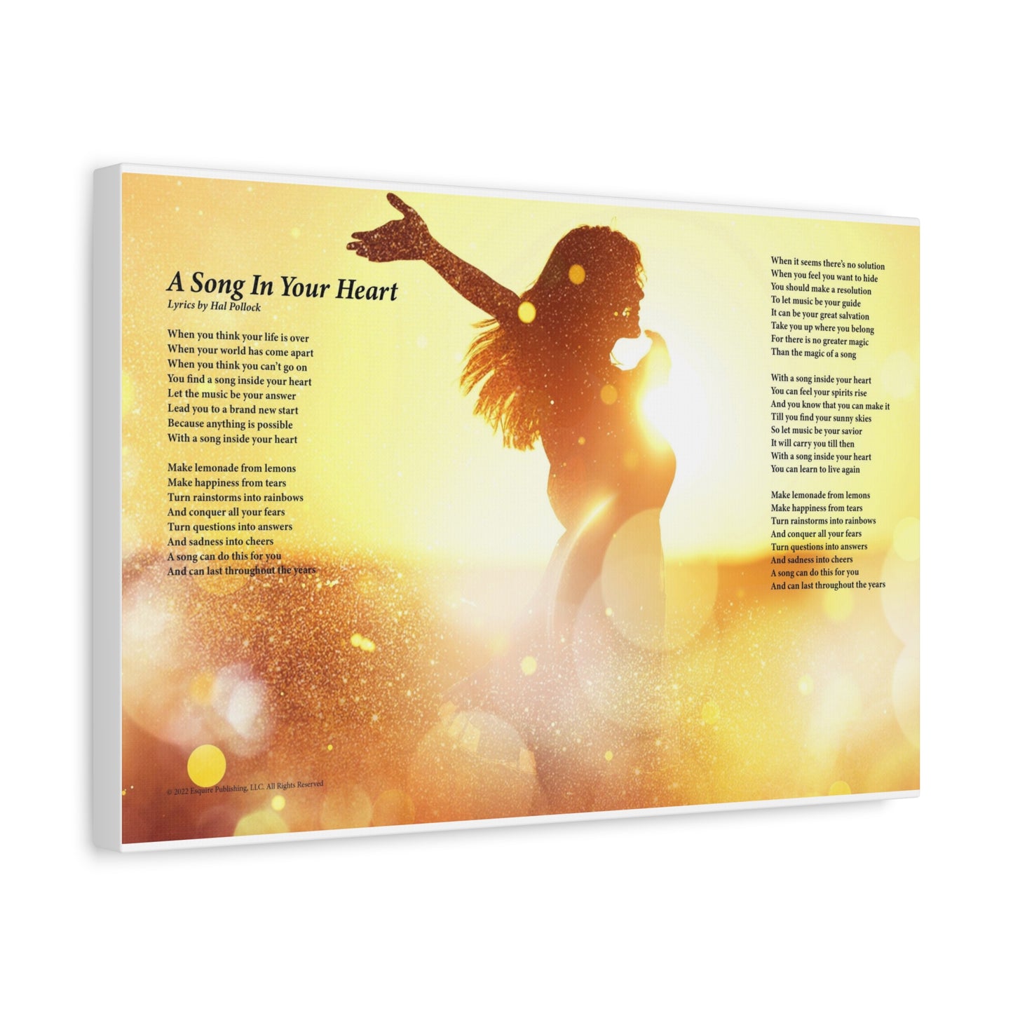 A Song In Your Heart — Lyric Art Print (Canvas)