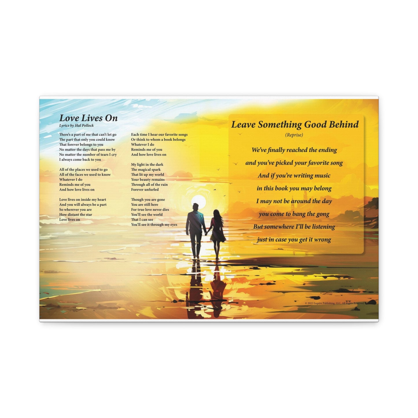 Love Lives On — Lyric Art Print (Canvas)