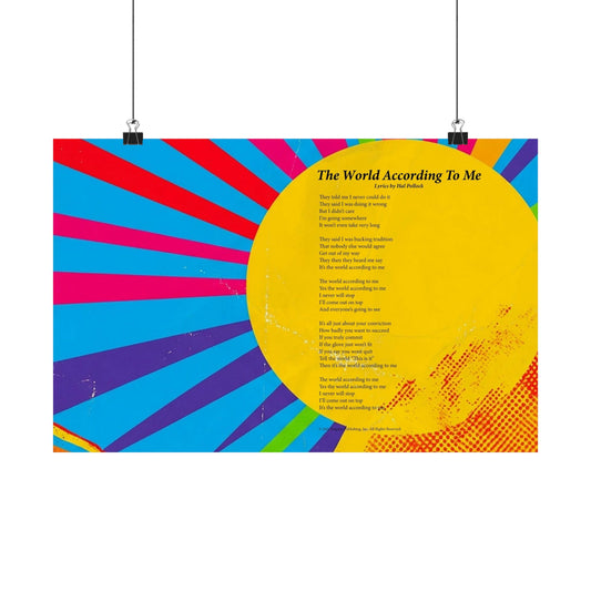 The World According To Me — Lyric Art Print (Matte Paper)