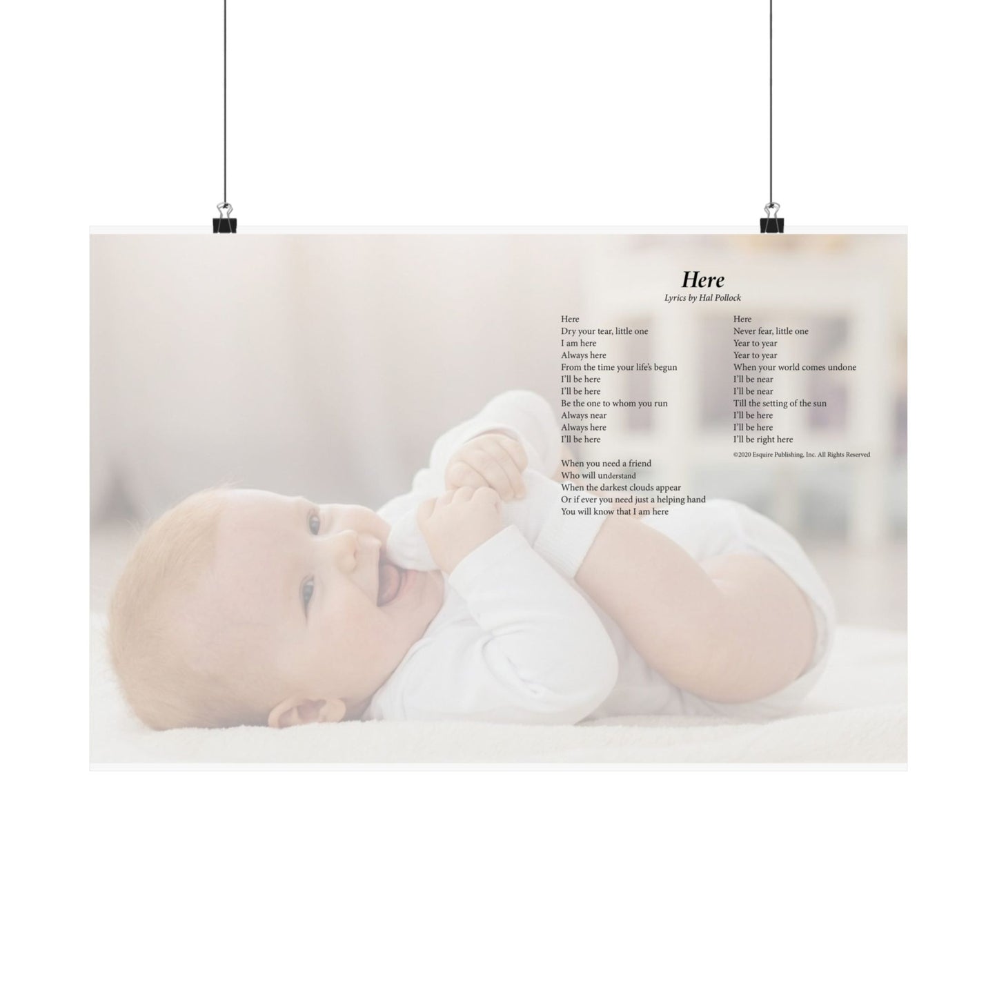 Here — Lyric Art Print (Matte Paper)
