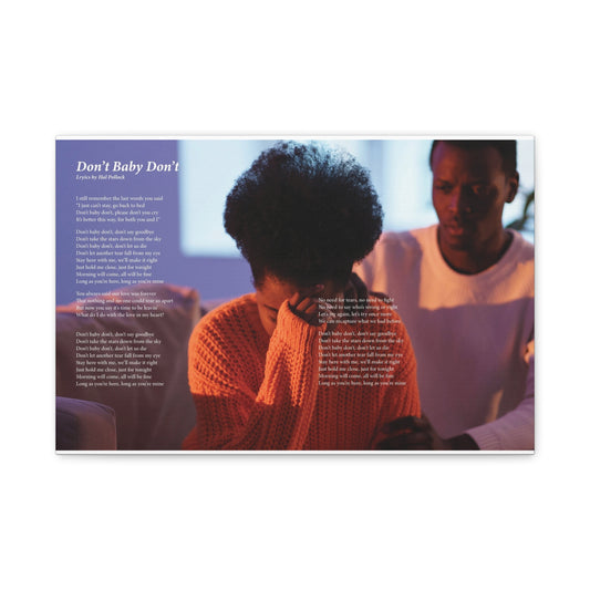 Don't Baby Don't — Lyric Art Print (Canvas)