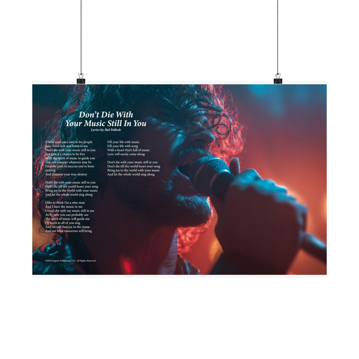 Don't Die With Your Music Still In You — Lyric Art Print (Matte Paper)
