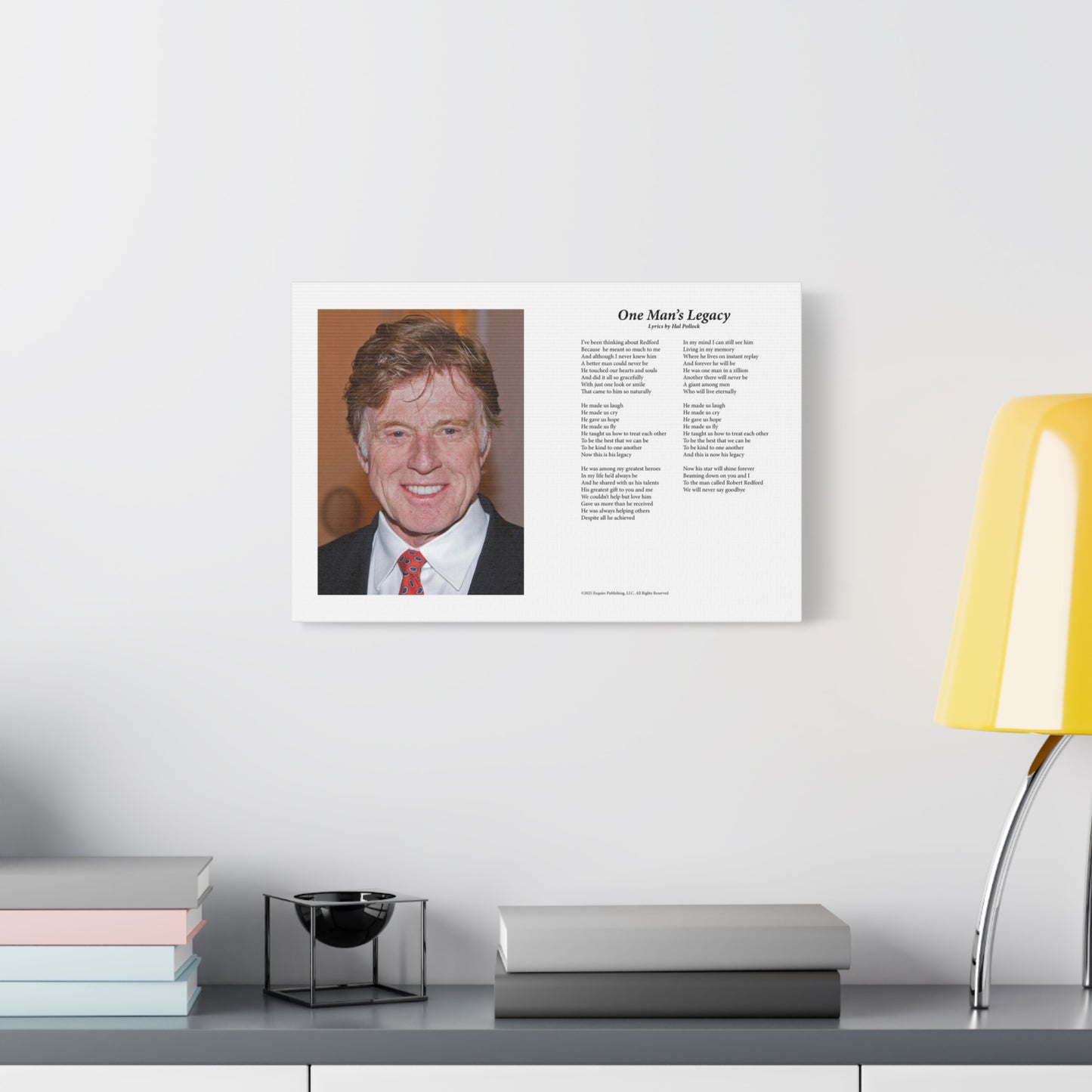 One Man's Legacy — Lyric Art Print (Canvas)