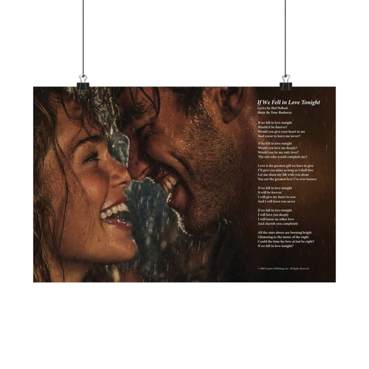 If We Fell In Love Tonight — Lyric Art Print (Matte Paper)
