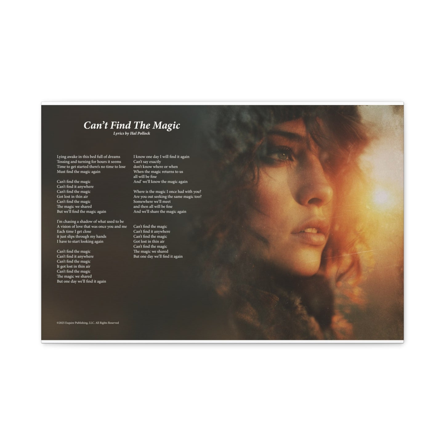 Can't Find The Magic — Lyric Art Print (Canvas)