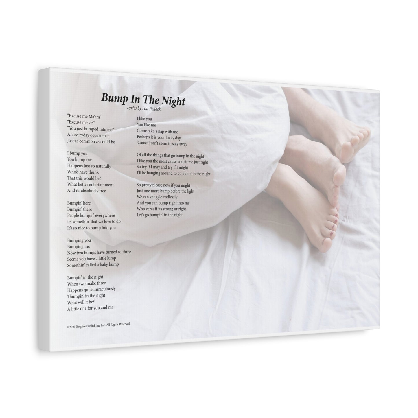 Bump In The Night — Lyric Art Print (Canvas)
