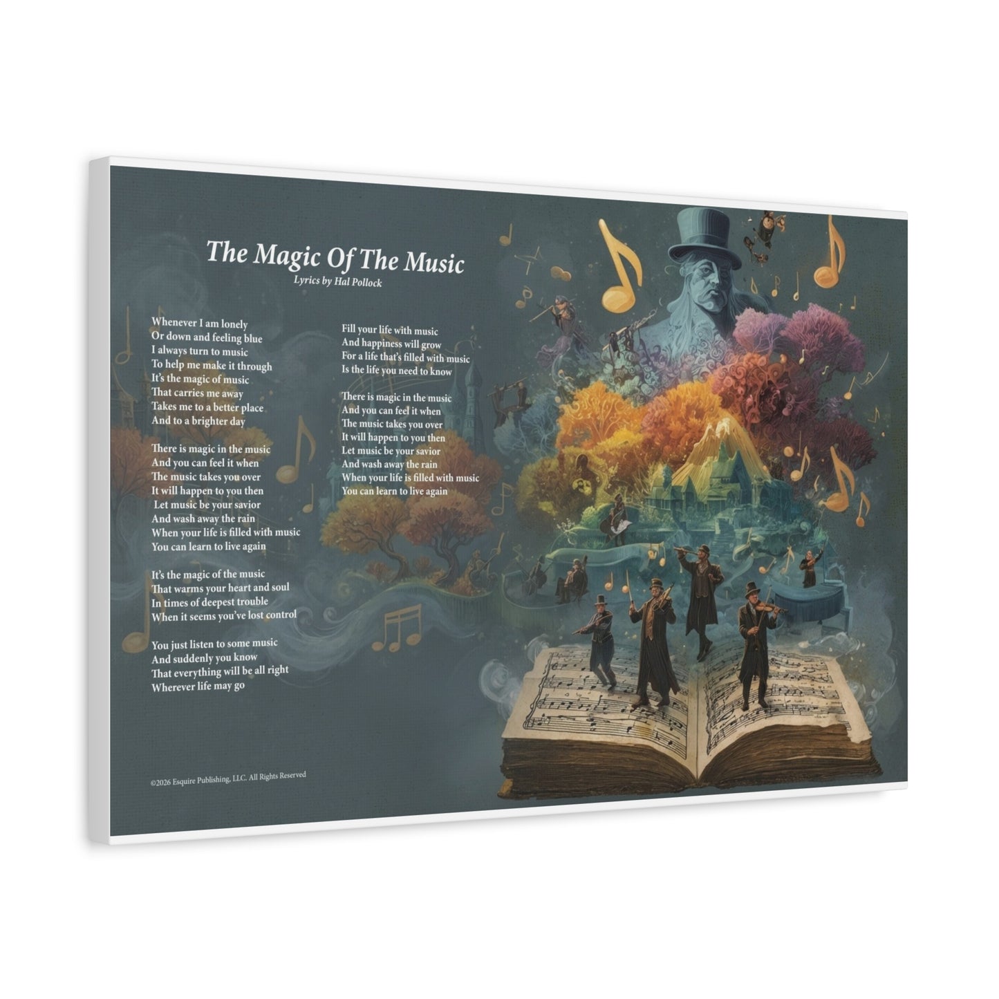 The Magic Of The Music — Lyric Art Print (Canvas)