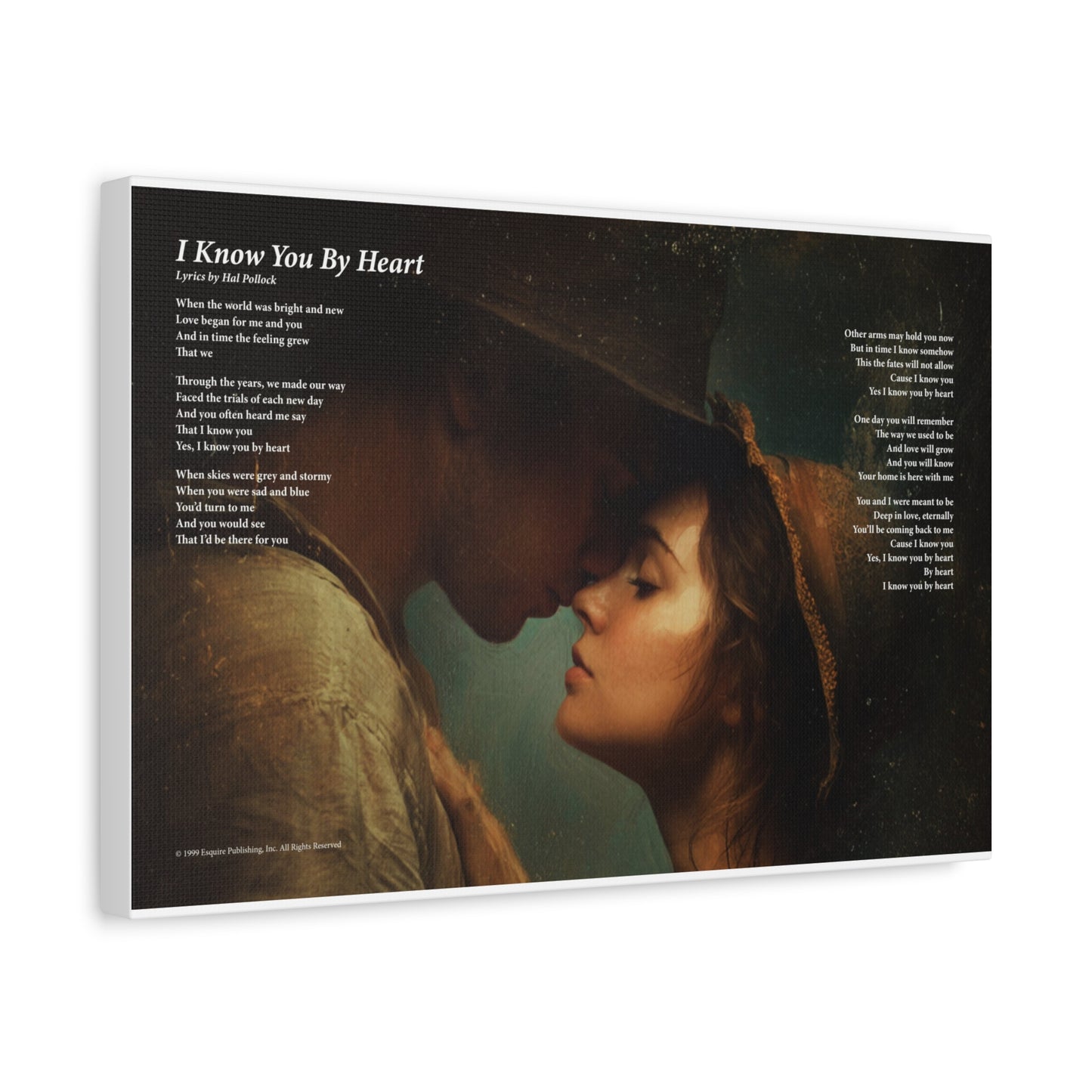 I Know You By Heart — Lyric Art Print (Canvas)