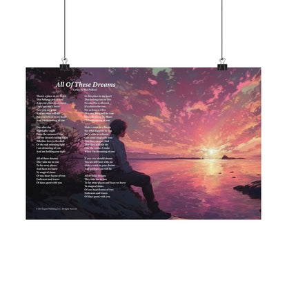All Of These Dreams — Lyric Art Print (Matte Paper)