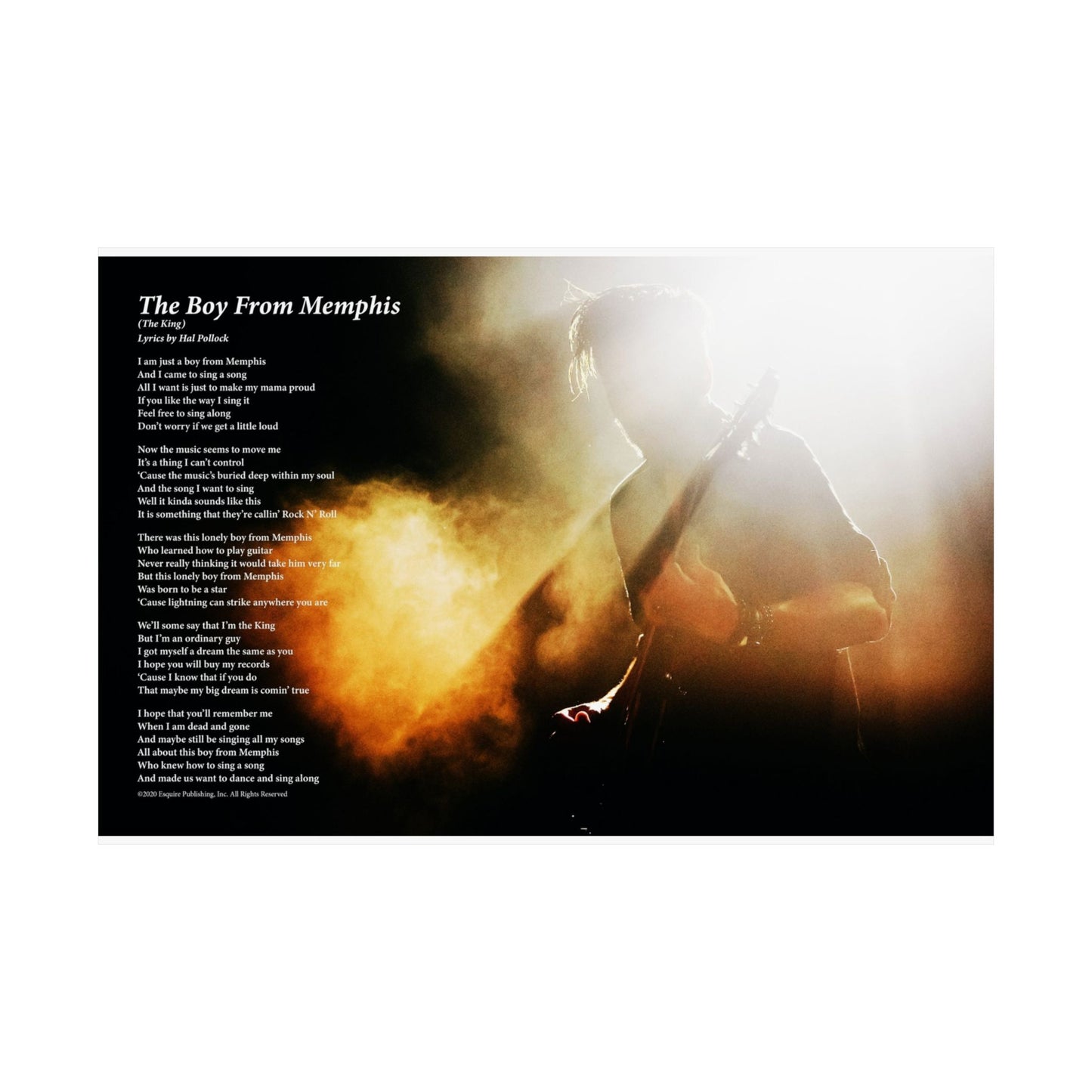 The Boy From Memphis — Lyric Art Print (Matte Paper)