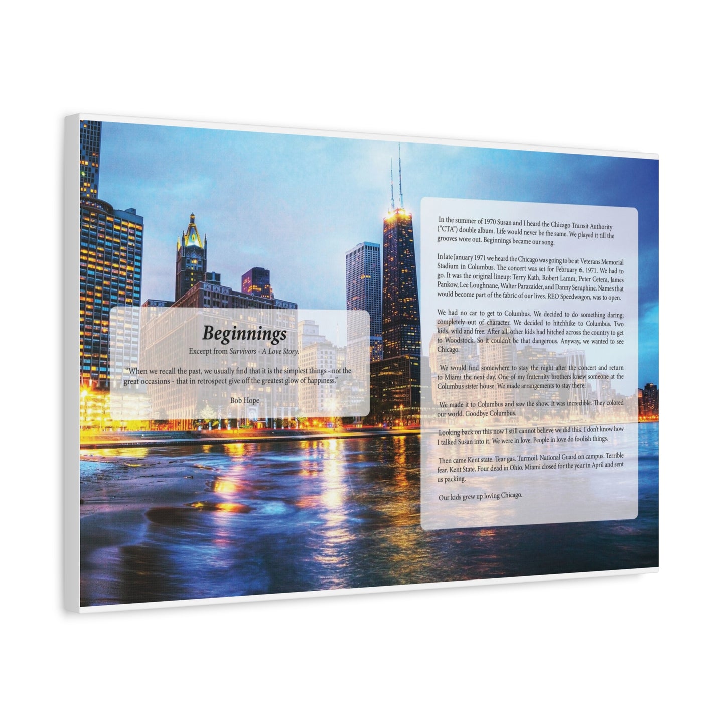 Beginnings — Lyric Art Print (Canvas)