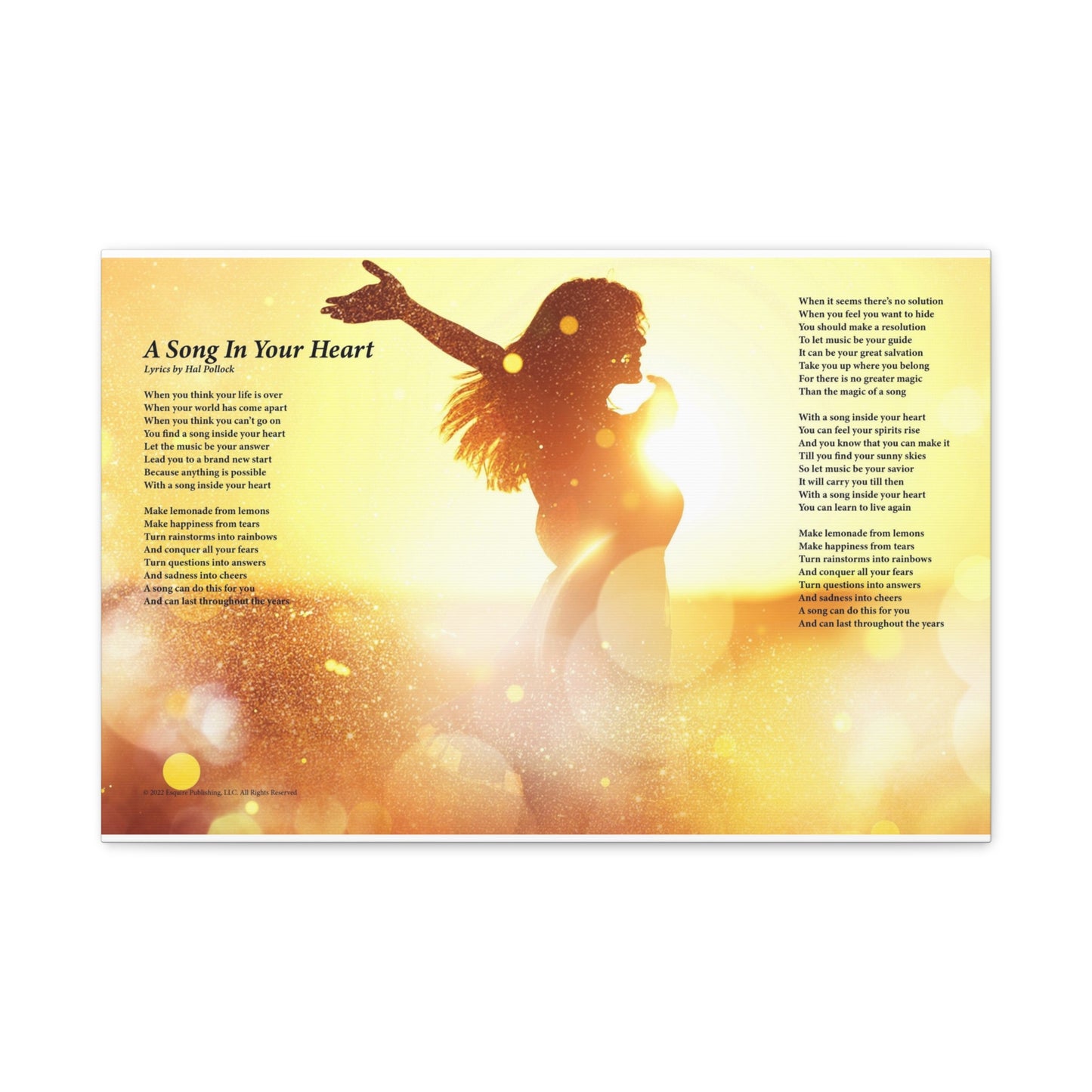 A Song In Your Heart — Lyric Art Print (Canvas)