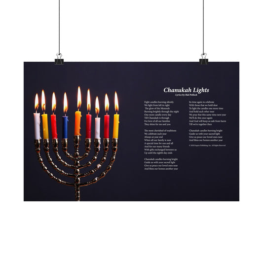 Chanukah Lights — Lyric Art Print (Matte Paper)