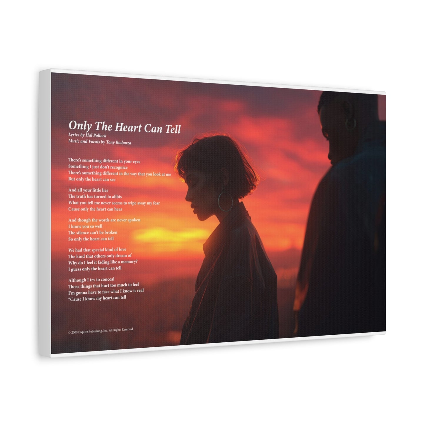Only The Heart Can Tell — Lyric Art Print (Canvas)