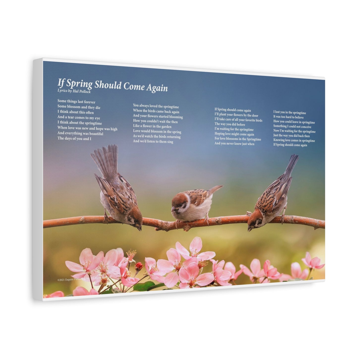 If Spring Should Come Again — Lyric Art Print (Canvas)