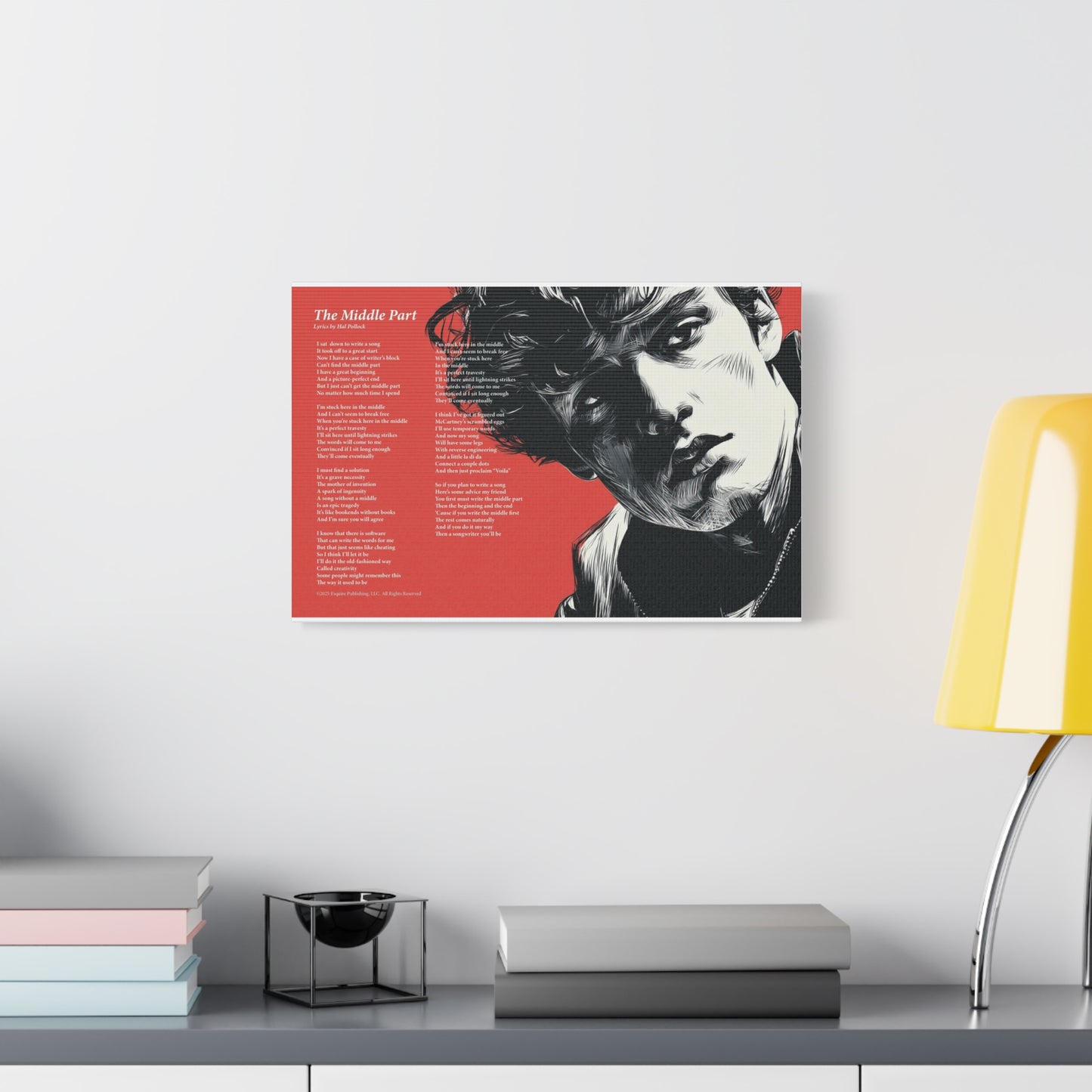 The Middle Part — Lyric Art Print (Canvas)