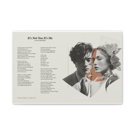 It's Not You It's Me — Lyric Art Print (Canvas)
