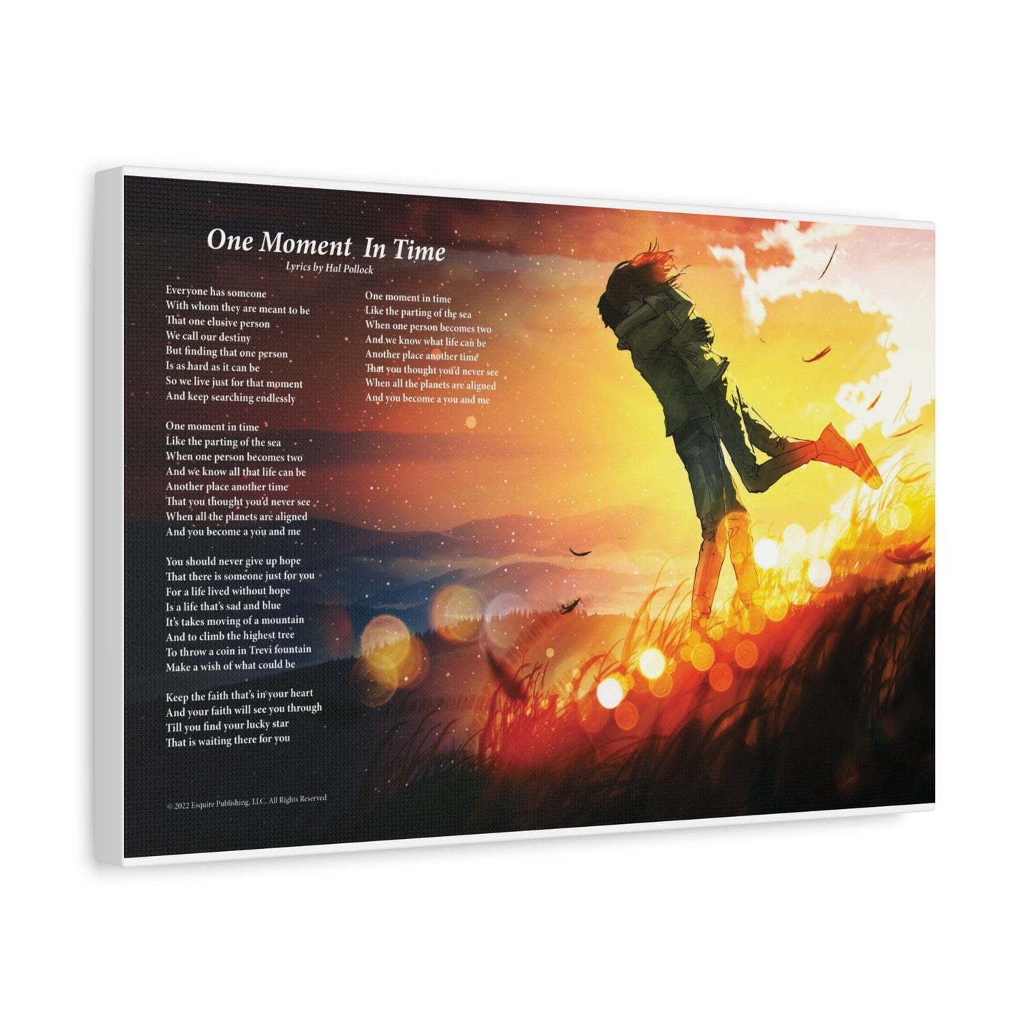 A Moment In Time — Lyric Art Print (Canvas)