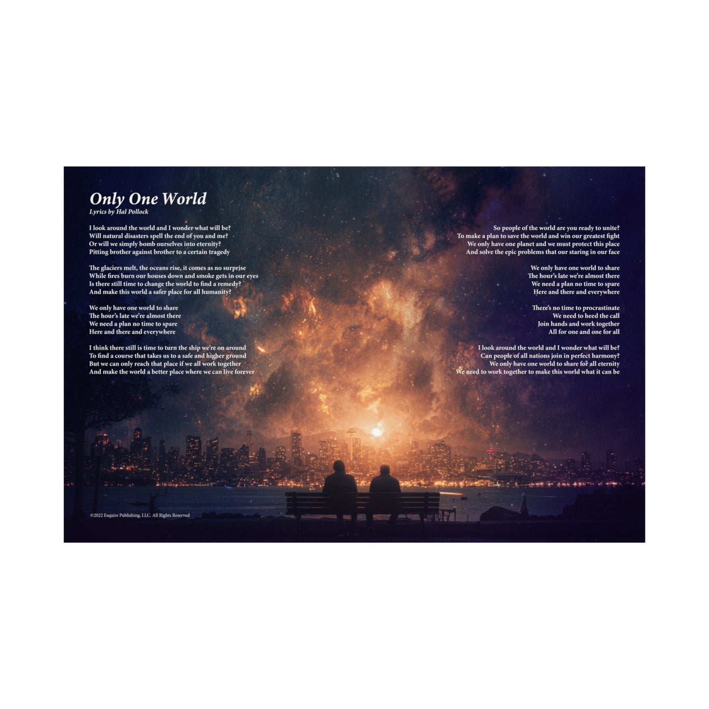 Only One World — Lyric Art Print (Matte Paper)