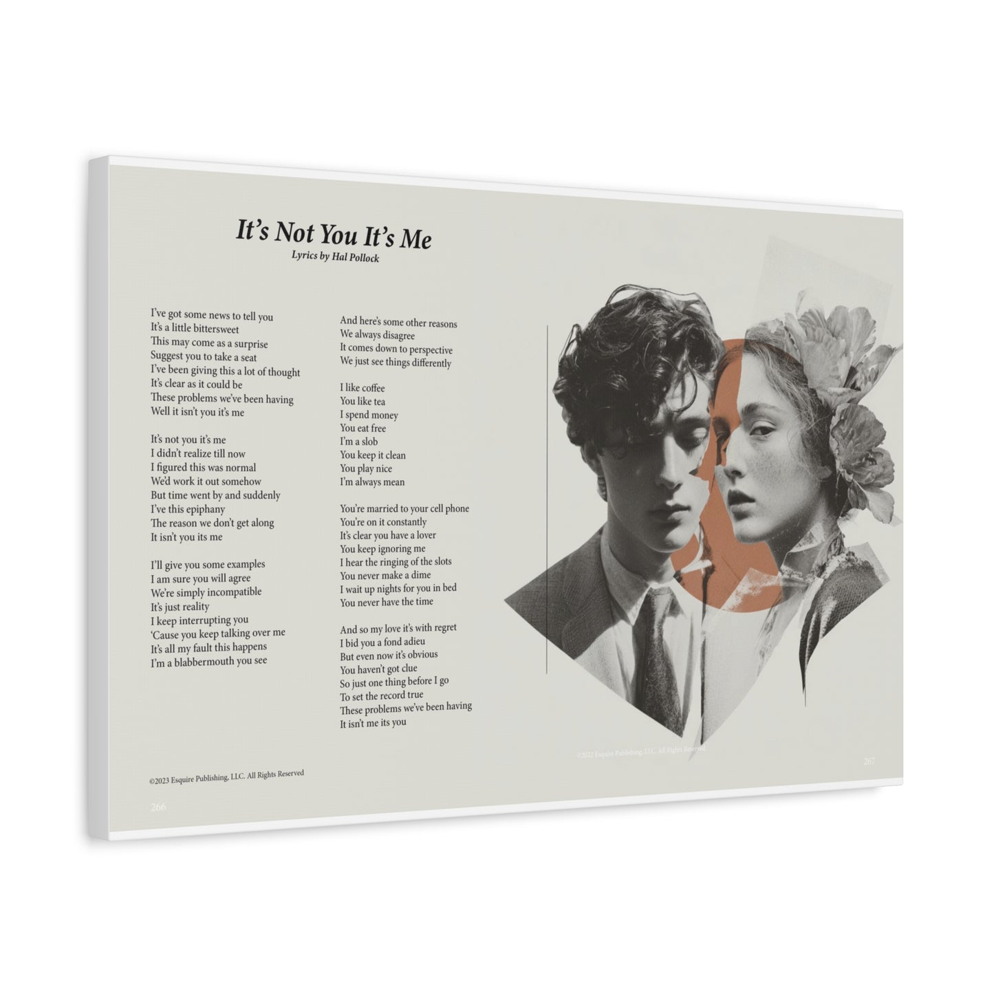 It's Not You It's Me — Lyric Art Print (Canvas)