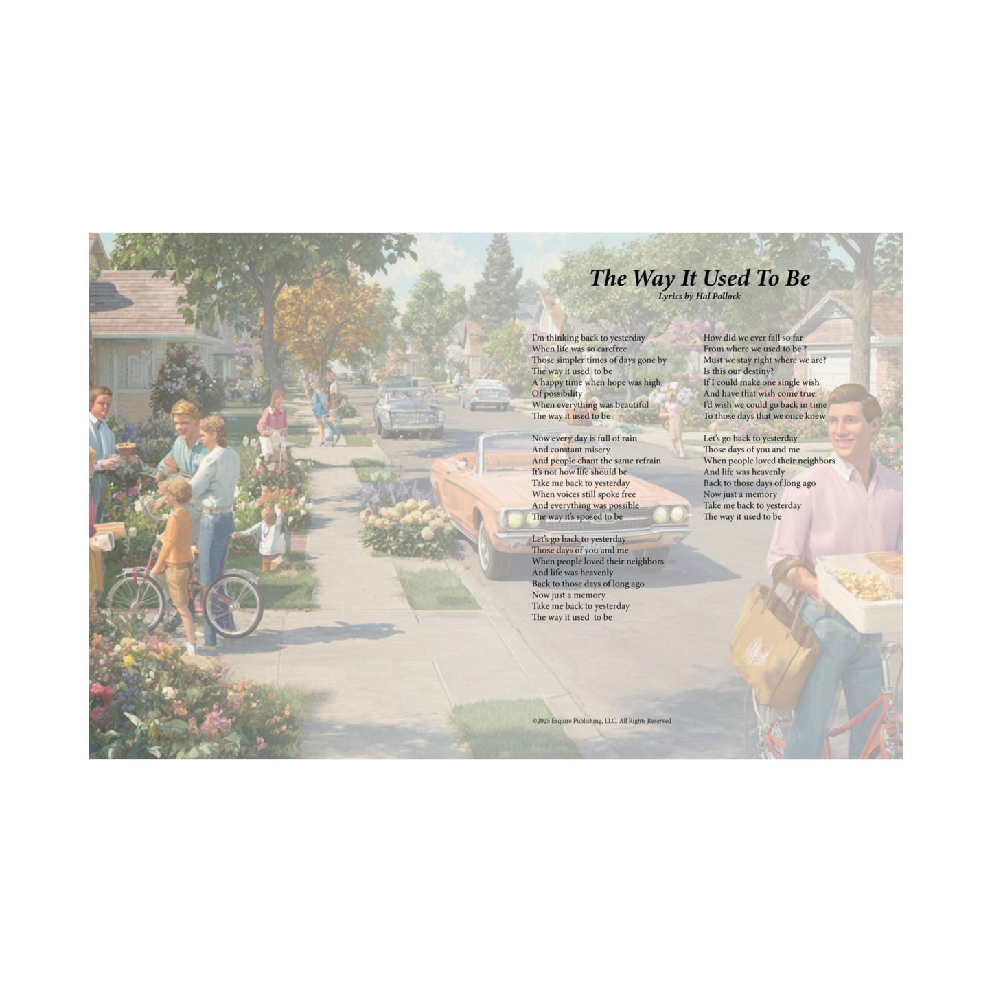 The Way It Used To Be — Lyric Art Print (Matte Paper)