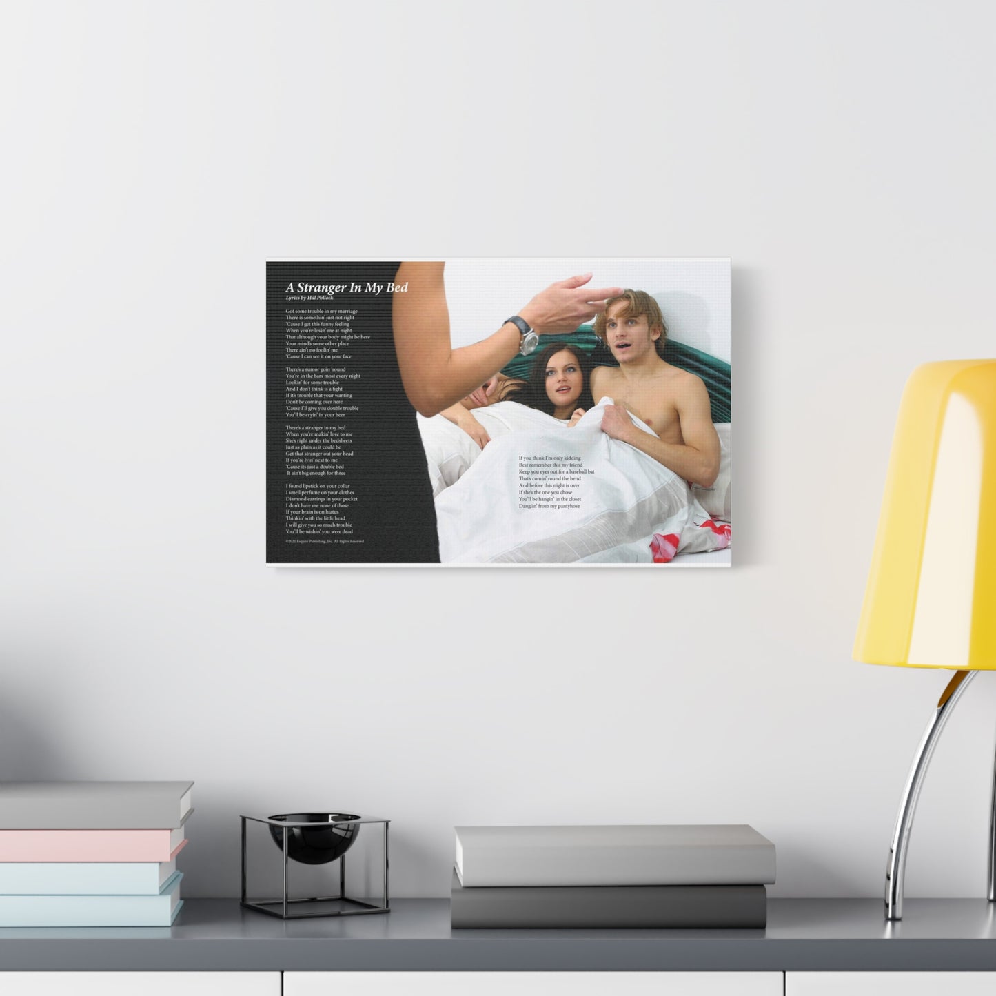 A Stranger In My Bed — Lyric Art Print (Canvas)