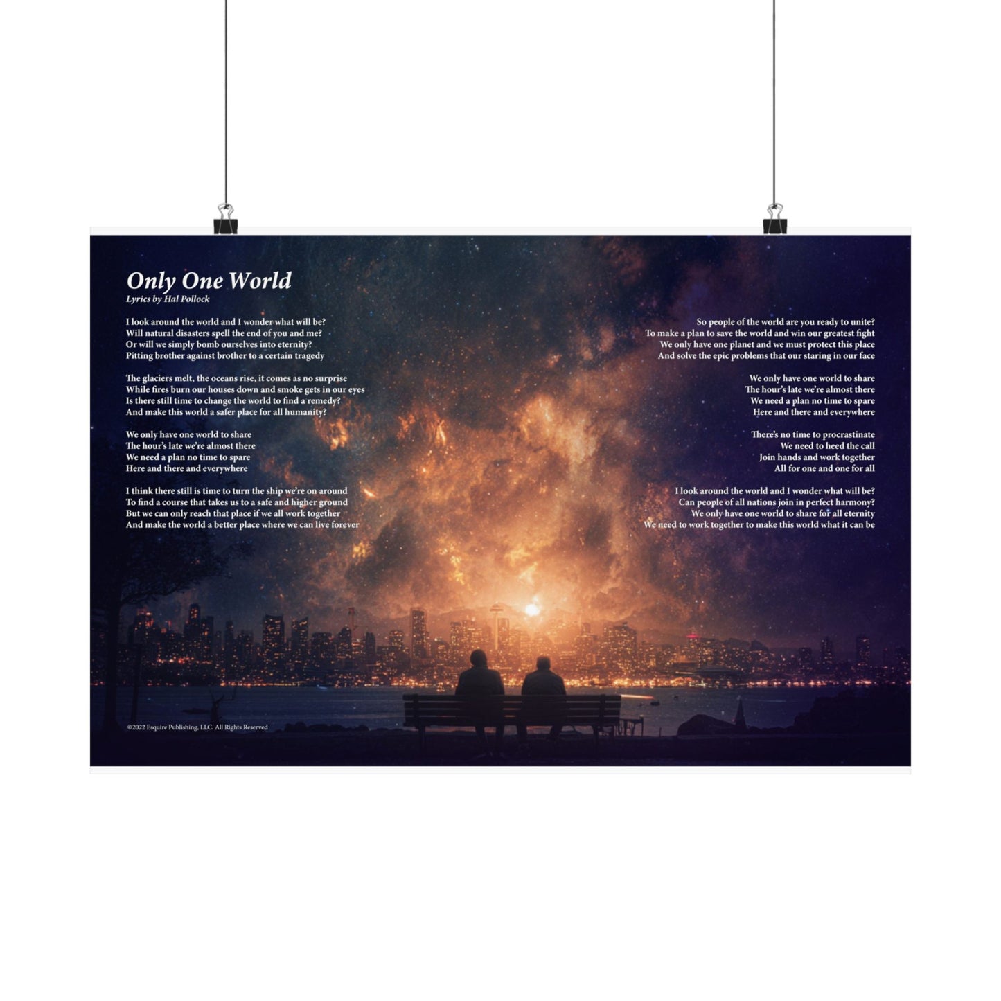 Only One World — Lyric Art Print (Matte Paper)