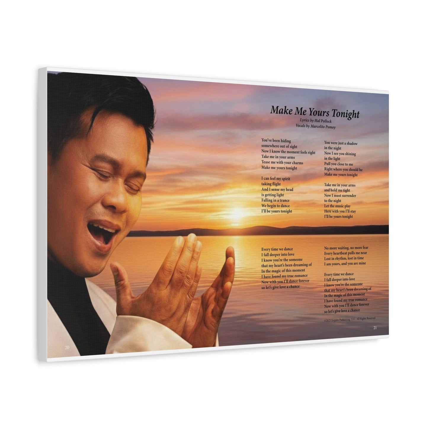 Make Me Yours Tonight — Lyric Art Print (Canvas)