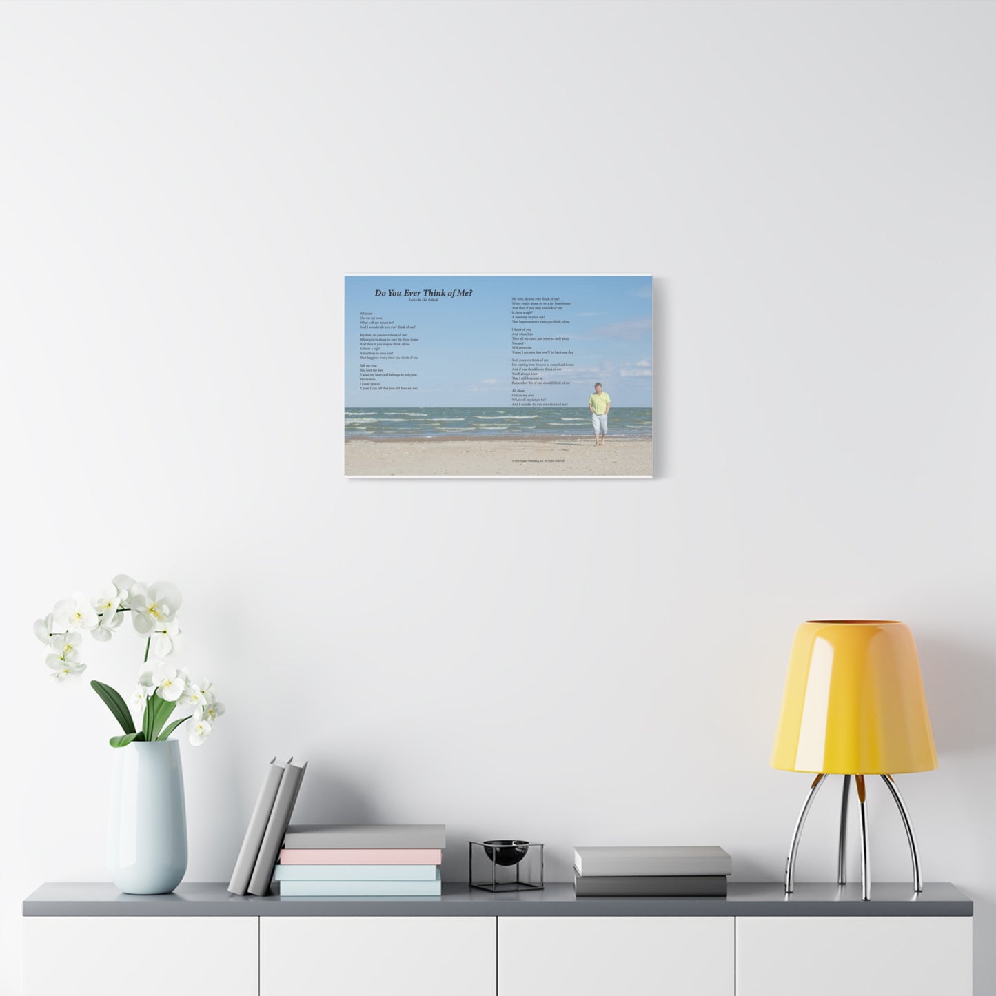 Do You Ever Think Of Me? — Lyric Art Print (Canvas)