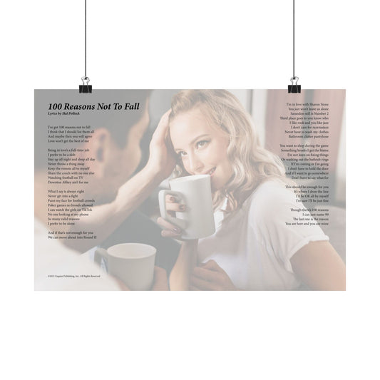 100 Reasons Not To Fall — Lyric Art Print (Matte Paper)