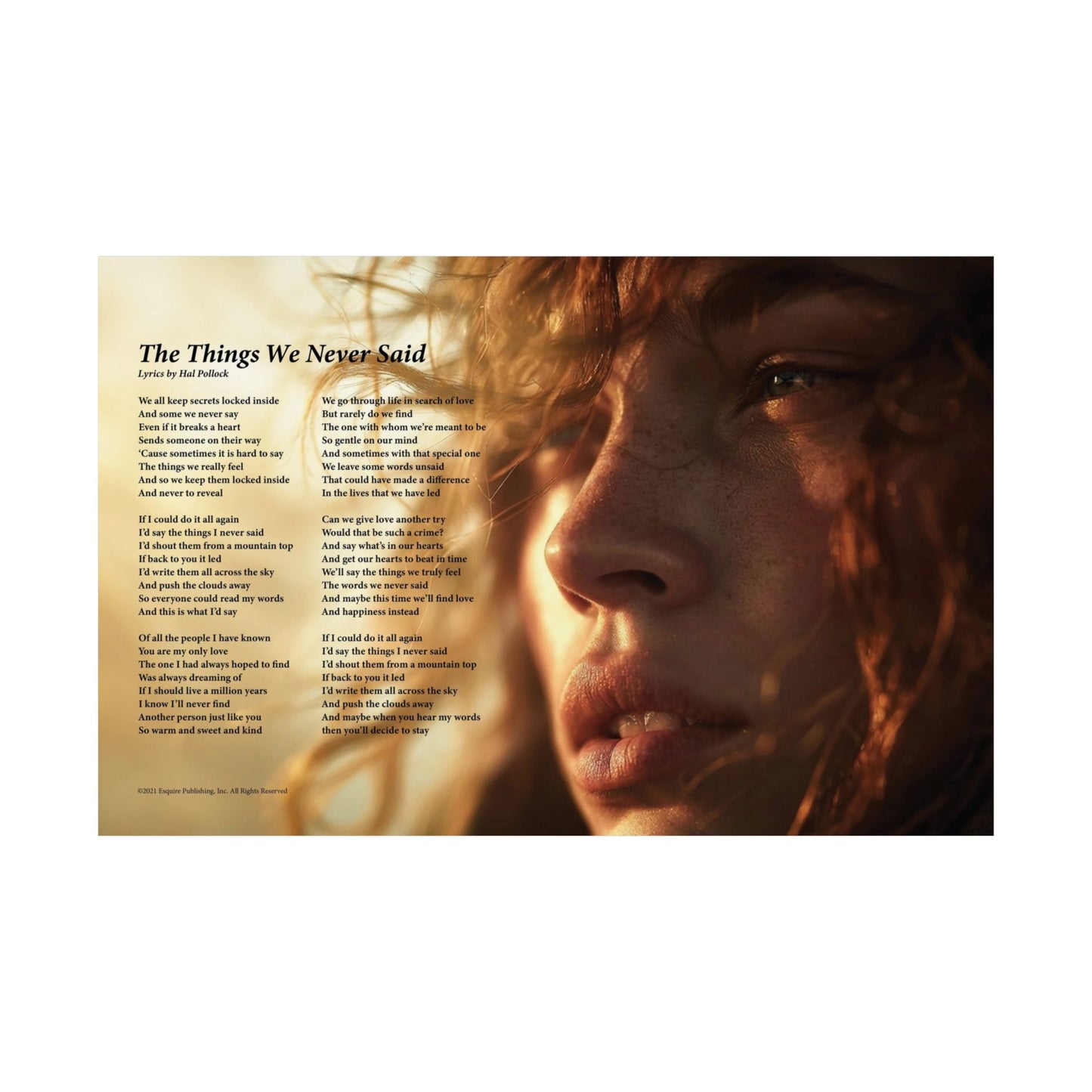 The Things We Never Said — Lyric Art Print (Matte Paper)