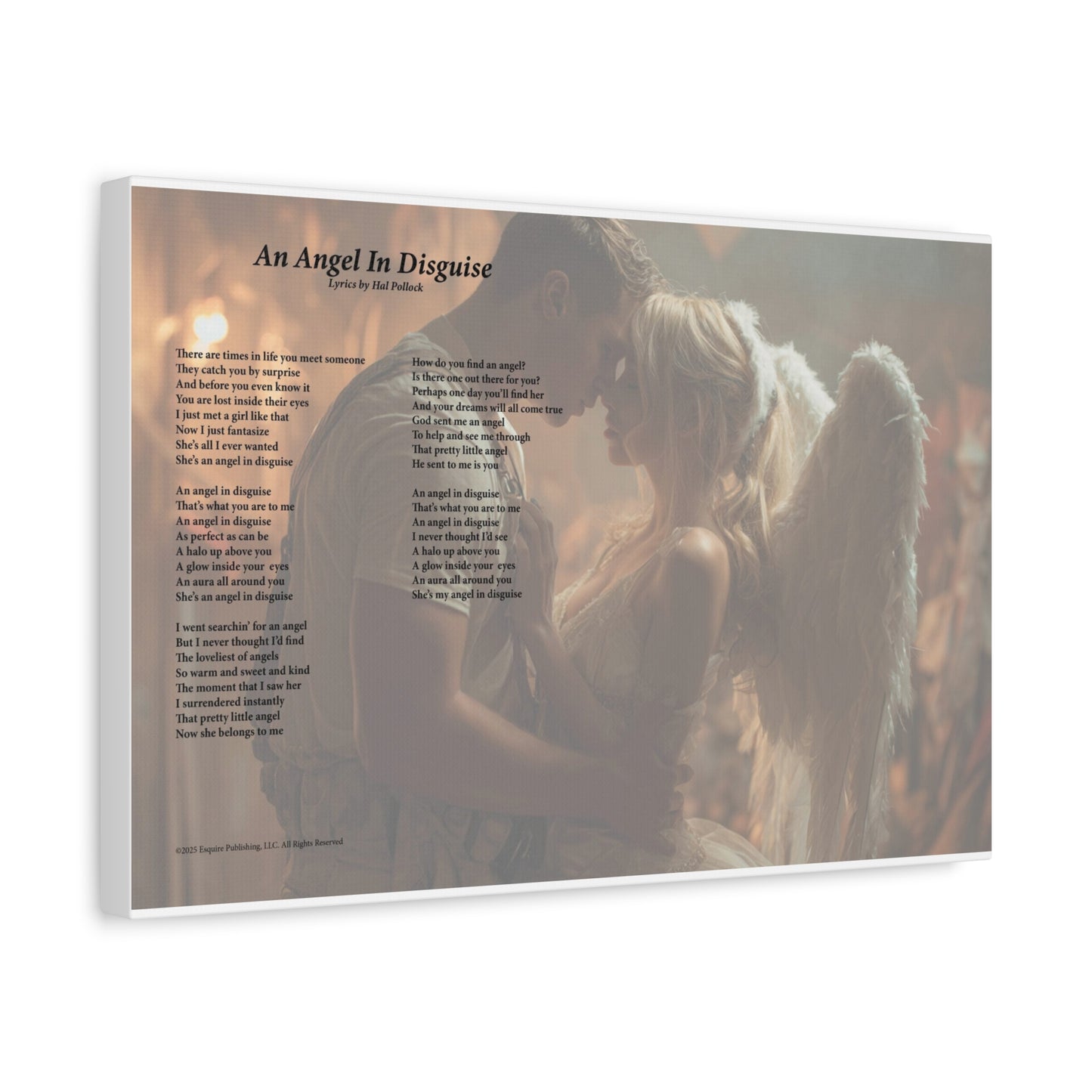 An Angel In Disguise — Lyric Art Print (Canvas)