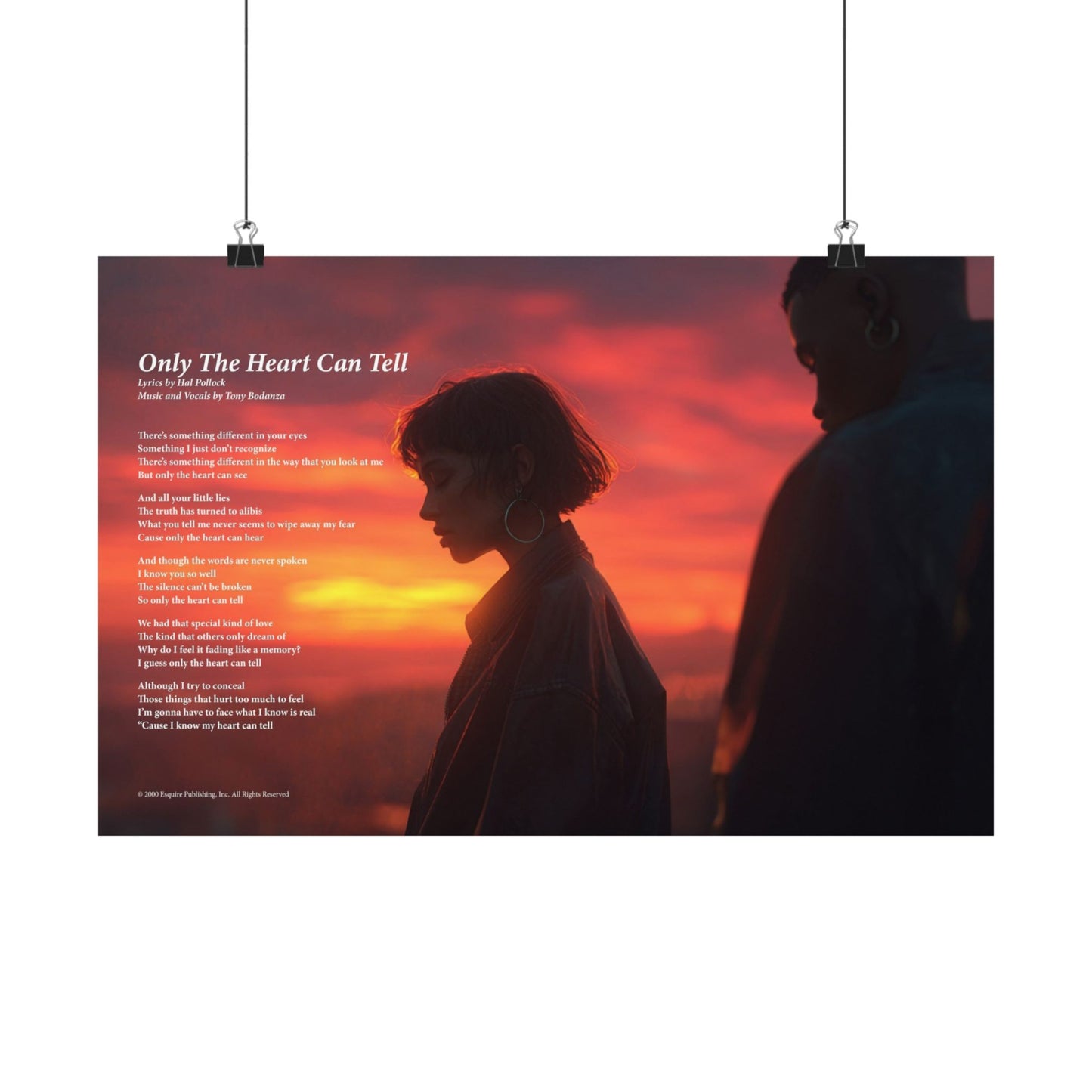 Only The Heart Can Tell — Lyric Art Print (Matte Paper)