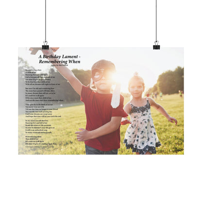 A Birthday Lament - Remembering When — Lyric Art Print (Matte Paper)